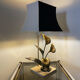 Lampe florale bronze 1970