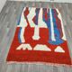 Decorated natural wool rug 250cm x 150cm