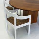 Set of two Carimate chairs by Vico Magistretti in white