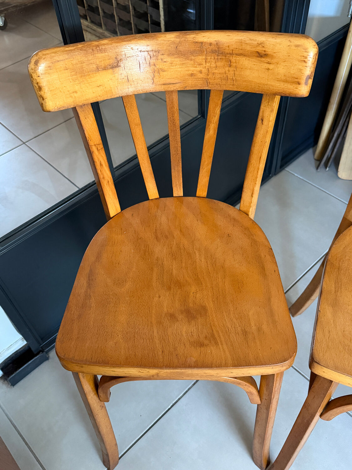 Set of 3 vintage Luterma bistro chairs