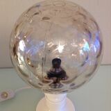 Bedside lamp globe in tinted glass / vintage 60s-70s