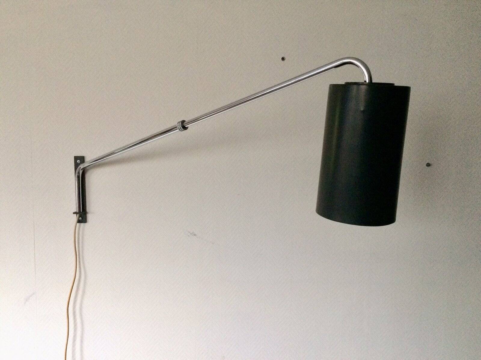 Mid-Century Extendable Cylinder Wall Lamp, 1960s