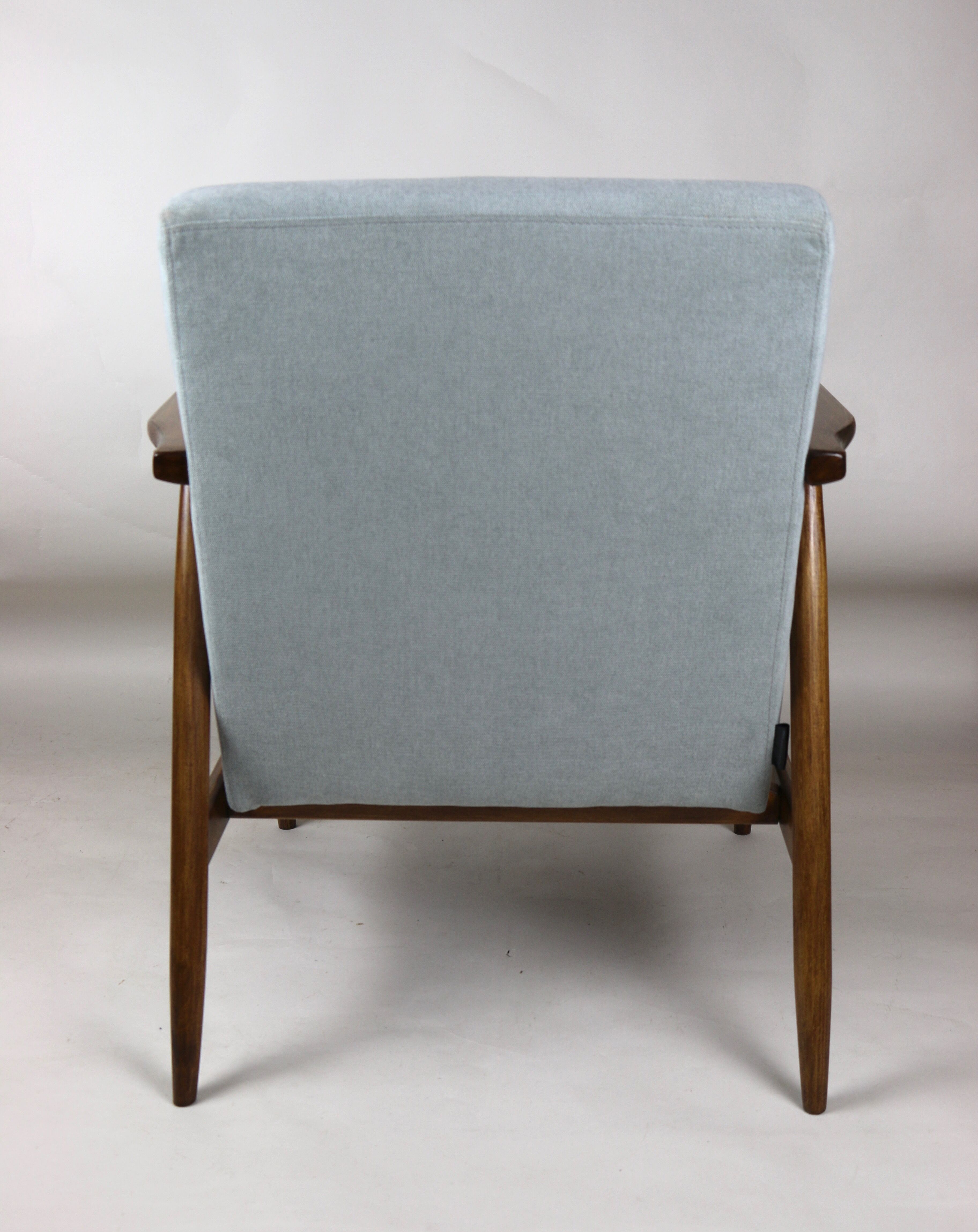 Fauteuil bleu gris vintage, années 1970