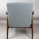 Fauteuil bleu gris vintage, années 1970