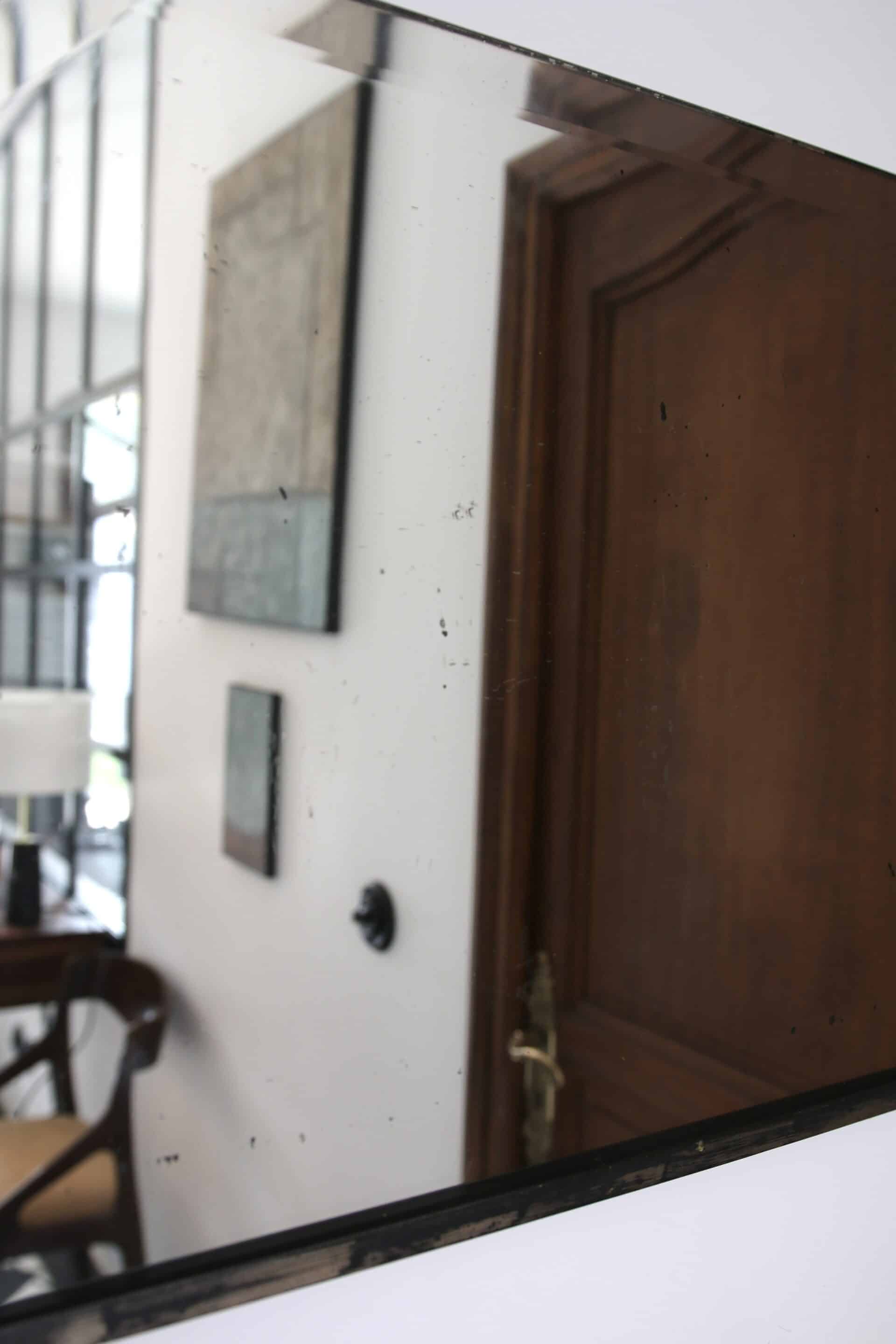 Bevelled mirror from the Art Deco period and style, 1930-40.