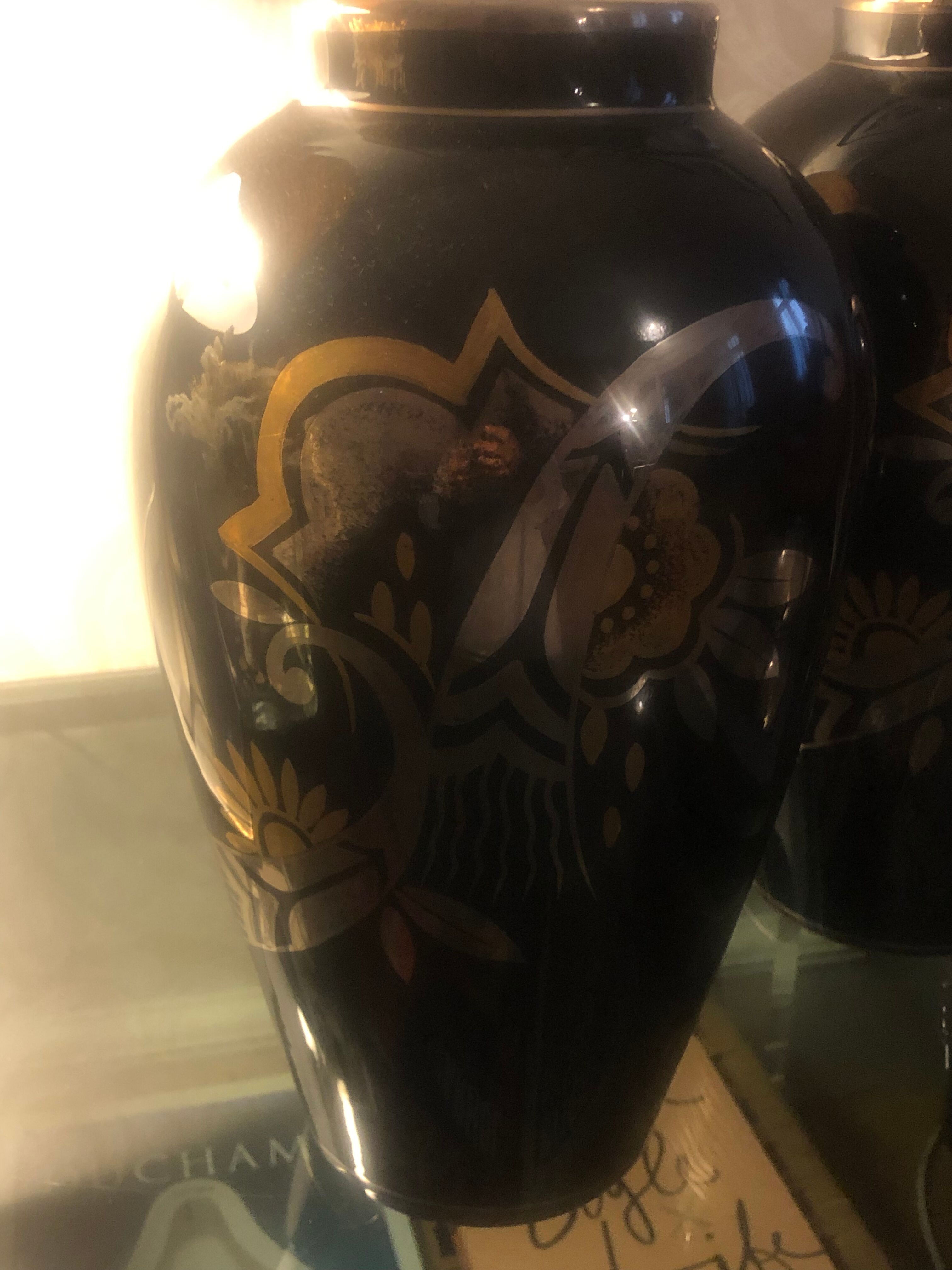 Pair of art deco vases