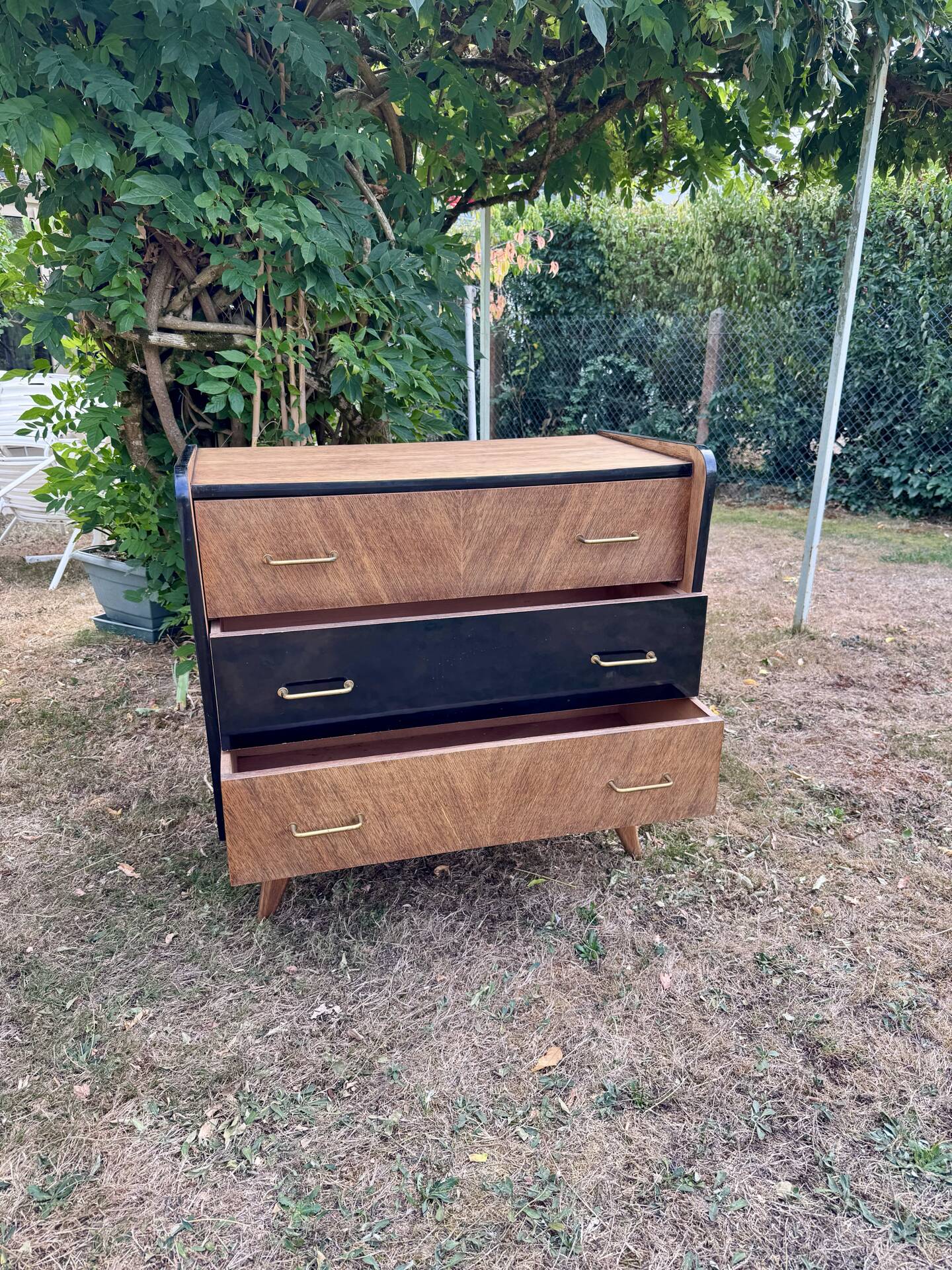 Scandinavian style wooden chest of drawers