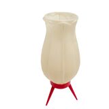 Red tripod table lamp by Hercules 1960s