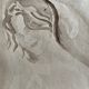 Signed watercolour monochrome painting "Hammam" of a female portrait.