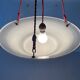Art Deco suspended lamp in white marble-effect glass, 1940s, Germany.