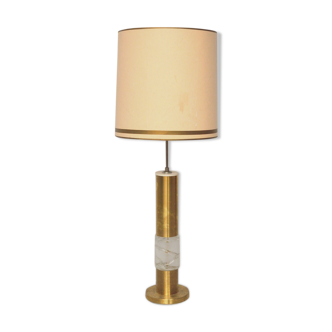 Brass and glass foot lamp, 1960