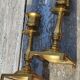 Pair of English golden candle holders
