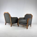 Set of 2 Art Deco Club Chairs, France, 1930s