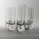 Set of 6 Transparent Murano Glass Cocktail Glasses with Bubble – Vintage Italian Crystal, 1970s