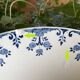 Large antique pedestal salad bowl in Gien earthenware.