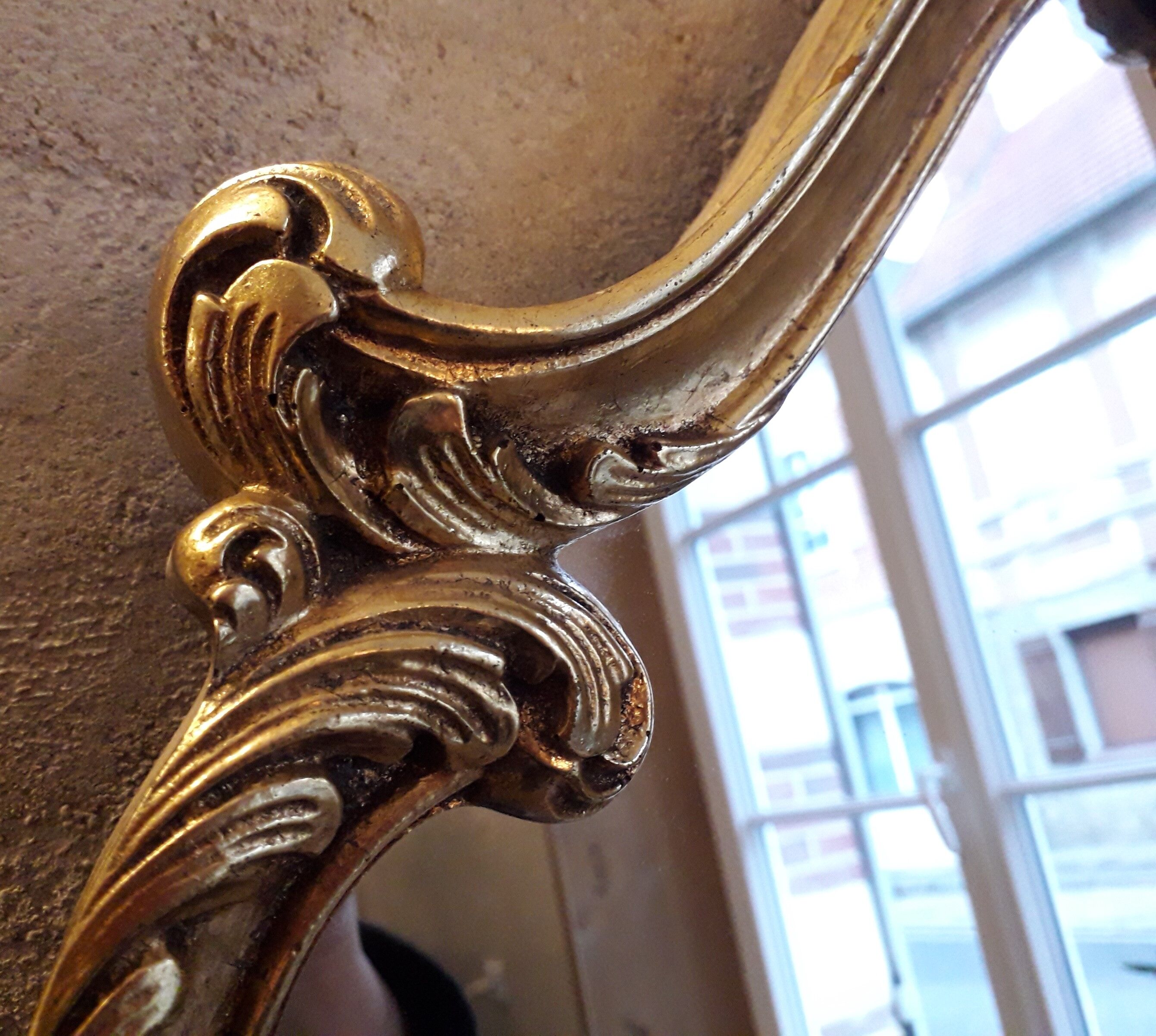 Baroque style gilded mirror