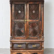 Armoire du Rajasthan teck sculpté