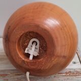 Round lamp foot in light wood
