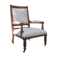 Fauteuil XIXème en bois retapissé en chanvre