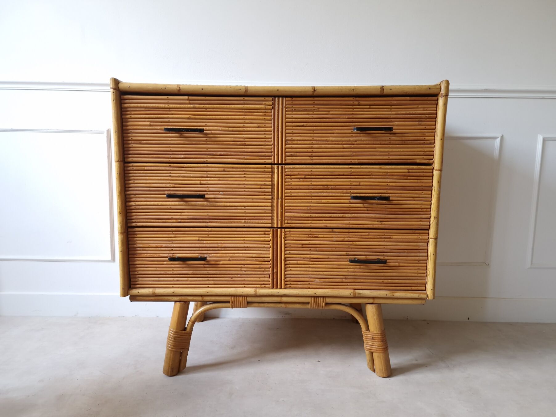 Commode en rotin