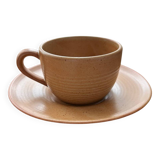 French stoneware cup and saucer