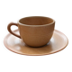 French stoneware cup and saucer