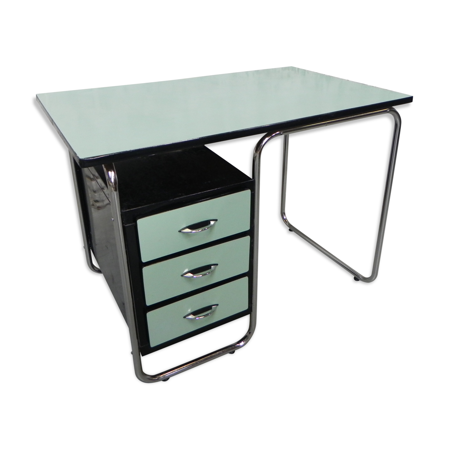 Vintage desk with formica top, Torck