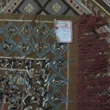 Vintage Berber Wool Carpet Hand-Knotted Antique Tunisian Brown