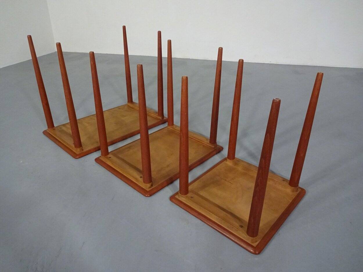 Danish Teak Nesting Tables, 1960s, Set of 3