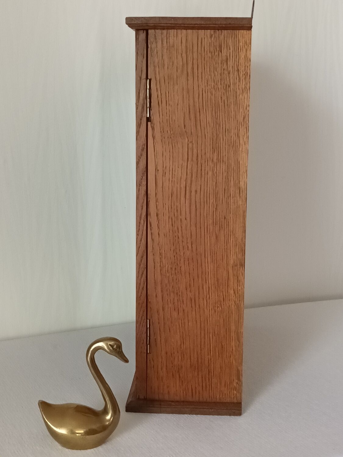 Vintage oak wall display case