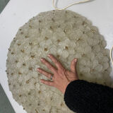 Large Murano Glass Flower Flush Mount Ceiling Light Attributed to Segu