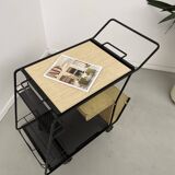 Perforated metal serving trolley style Mathieu Matégot