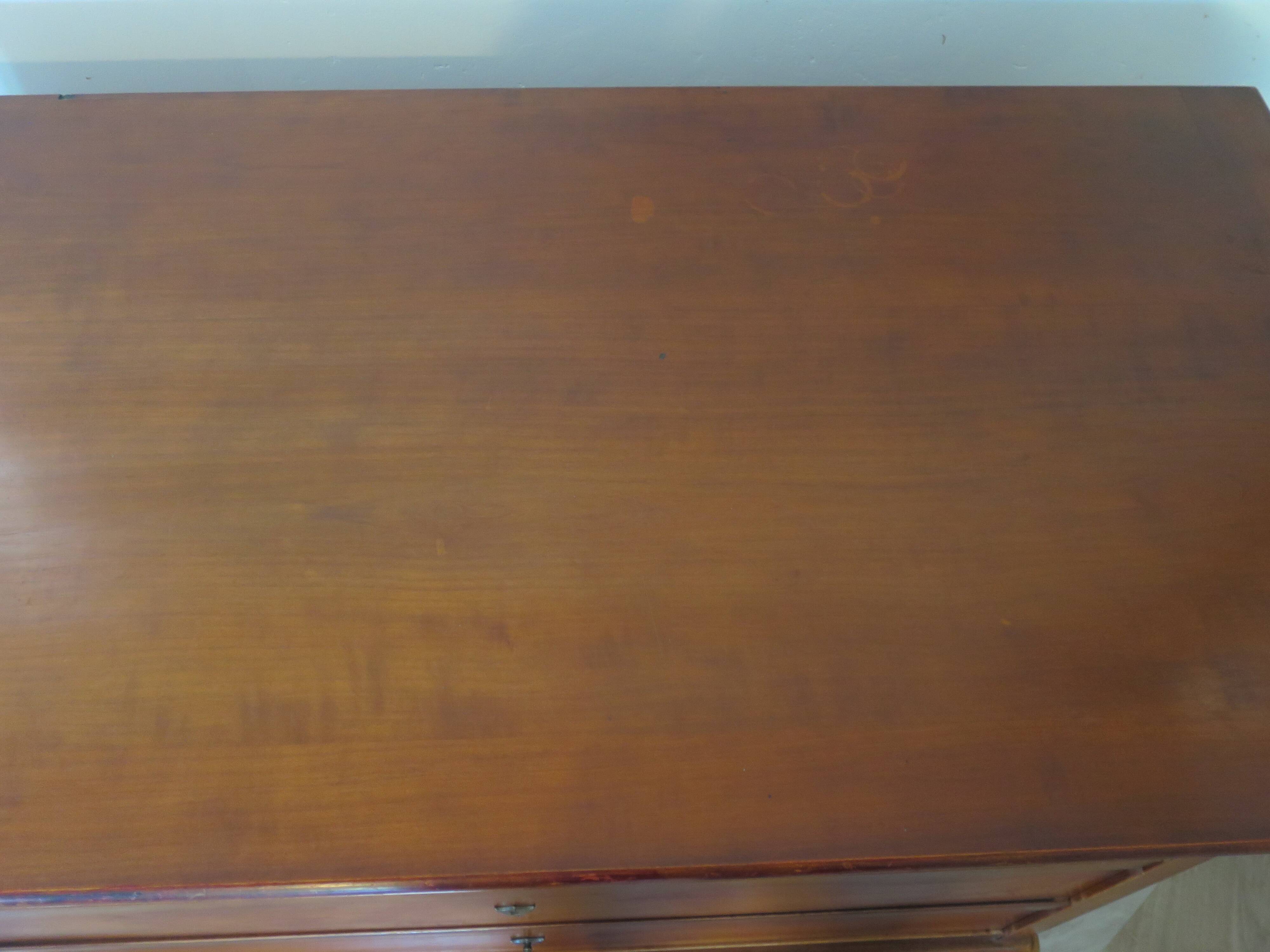 Beautiful Louis Philippe chest of drawers with 4 drawers - 3 locks - in cherry wood - 1980s