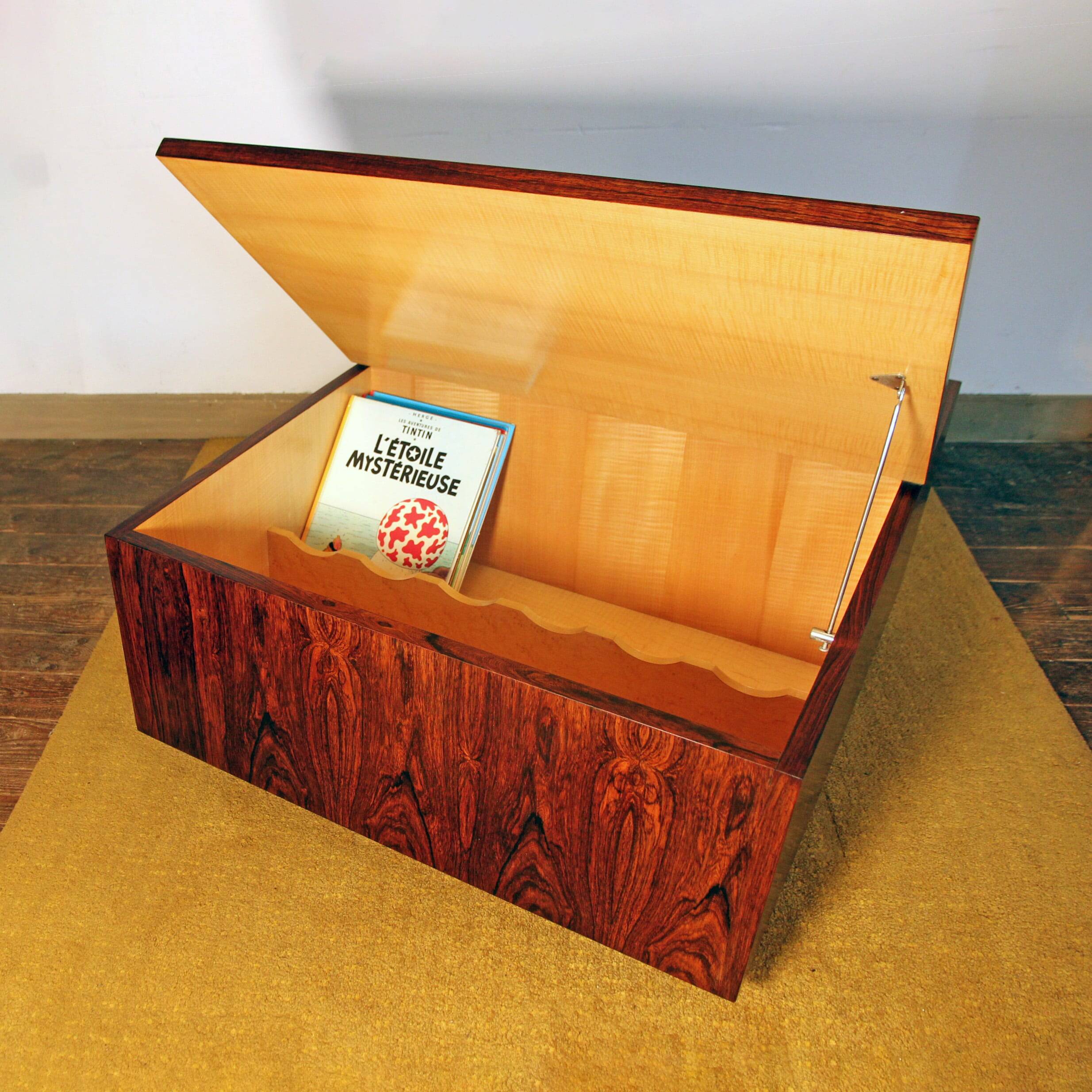 Vintage Scandinavian rosewood bar/planter coffee table