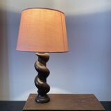 Old wooden table lamp