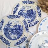 Vintage blue dinner plates