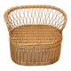 Banquette coffre en rotin - Années 70
