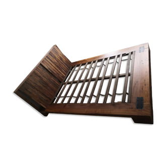 Wooden bed (peroba & black walnut) US Queen Size