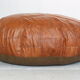 Pouf en cuir de couleur cognac 1960