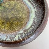 Ceramic studio pottery bowl shell element by gerhard liebenthron, germany, 1970s