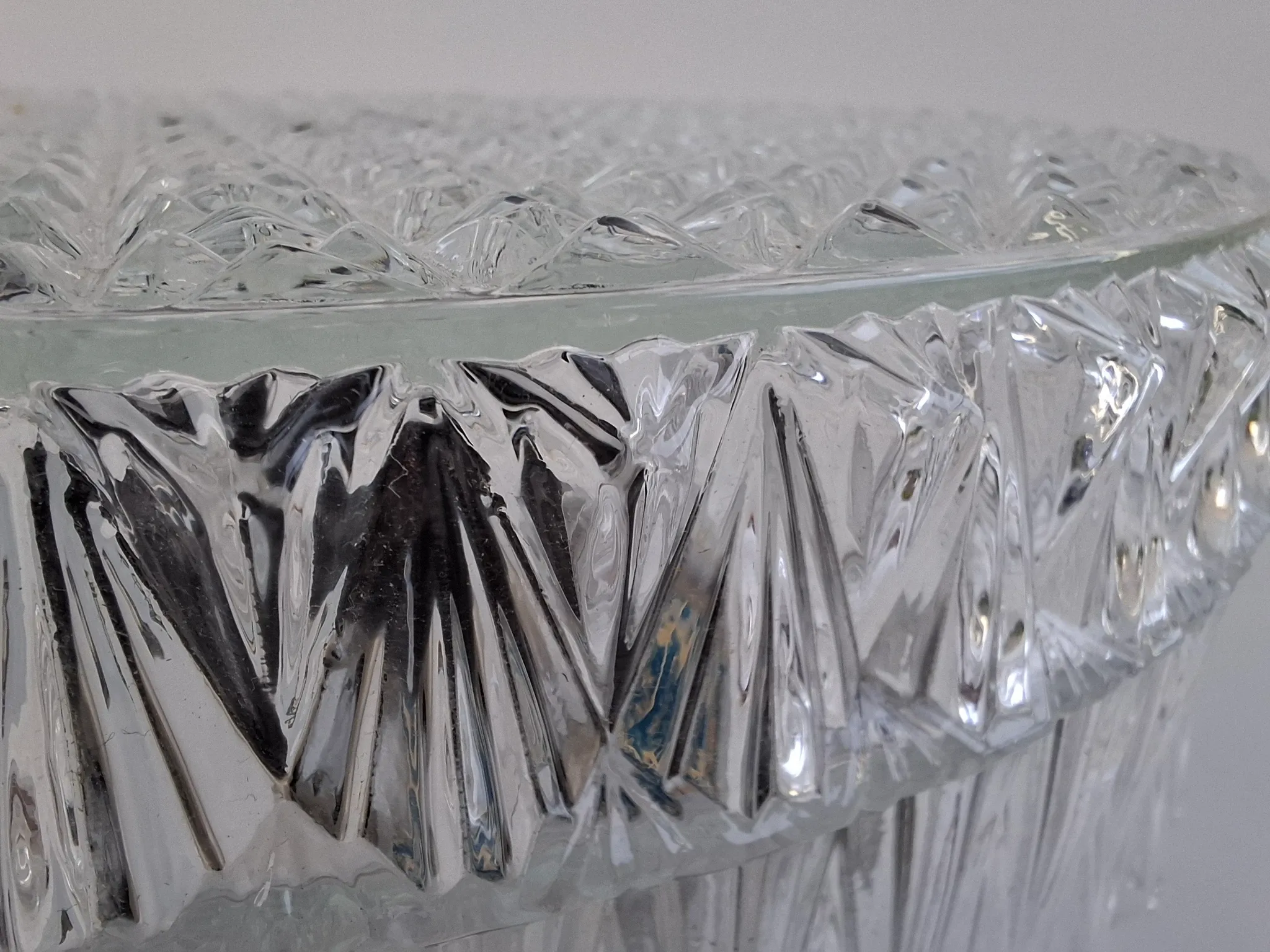 1990s Czech Geometric Glass Ceiling or Wall Light