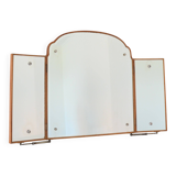 Grand miroir ancien triptyque vintage 1930.