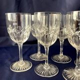 Set of 7 crystal liquor glasses