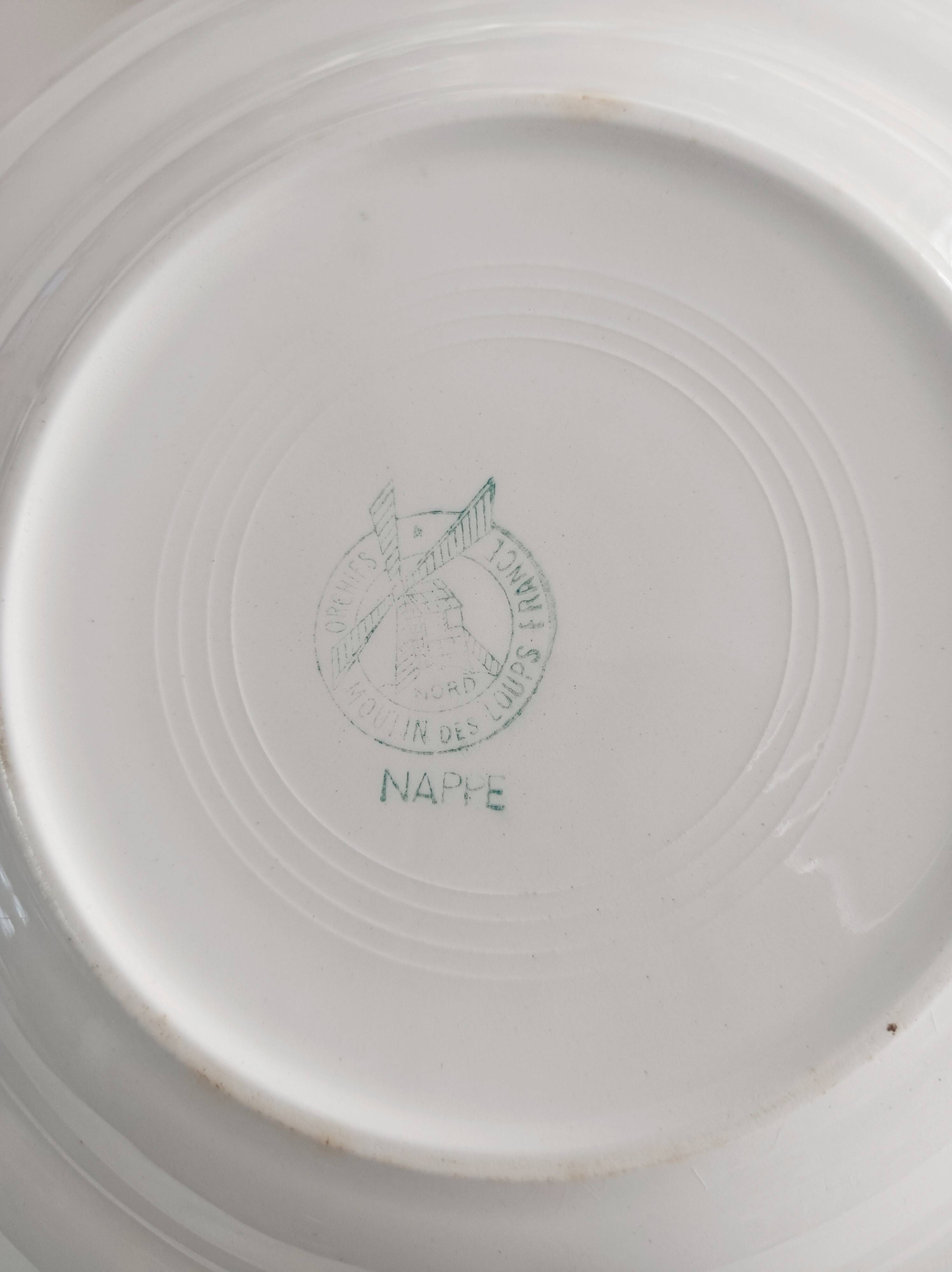 Set of 6 deep plates Moulin des Loups, Tablecloth