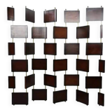 Vintage screen in wood and brass