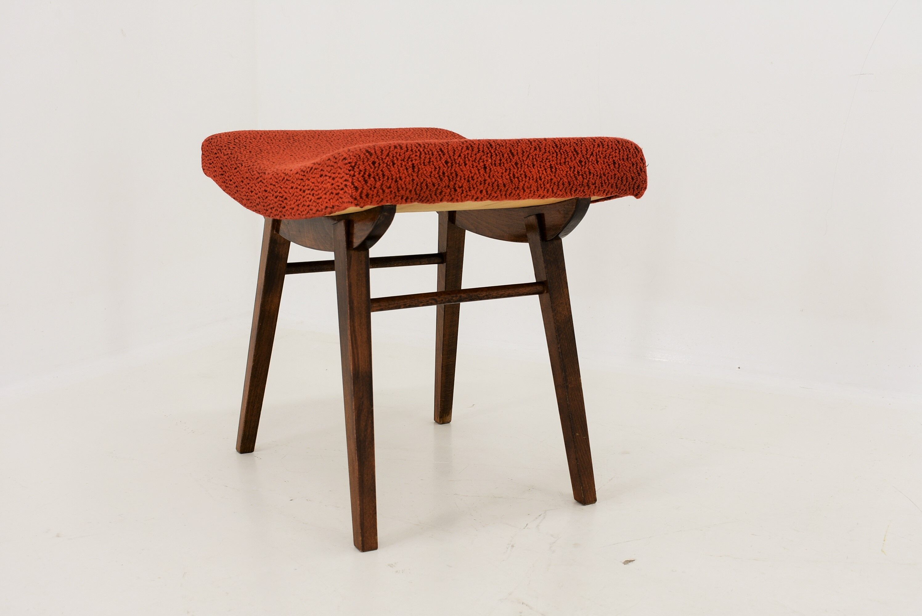 1980s Oak Stool, Czechoslovakia