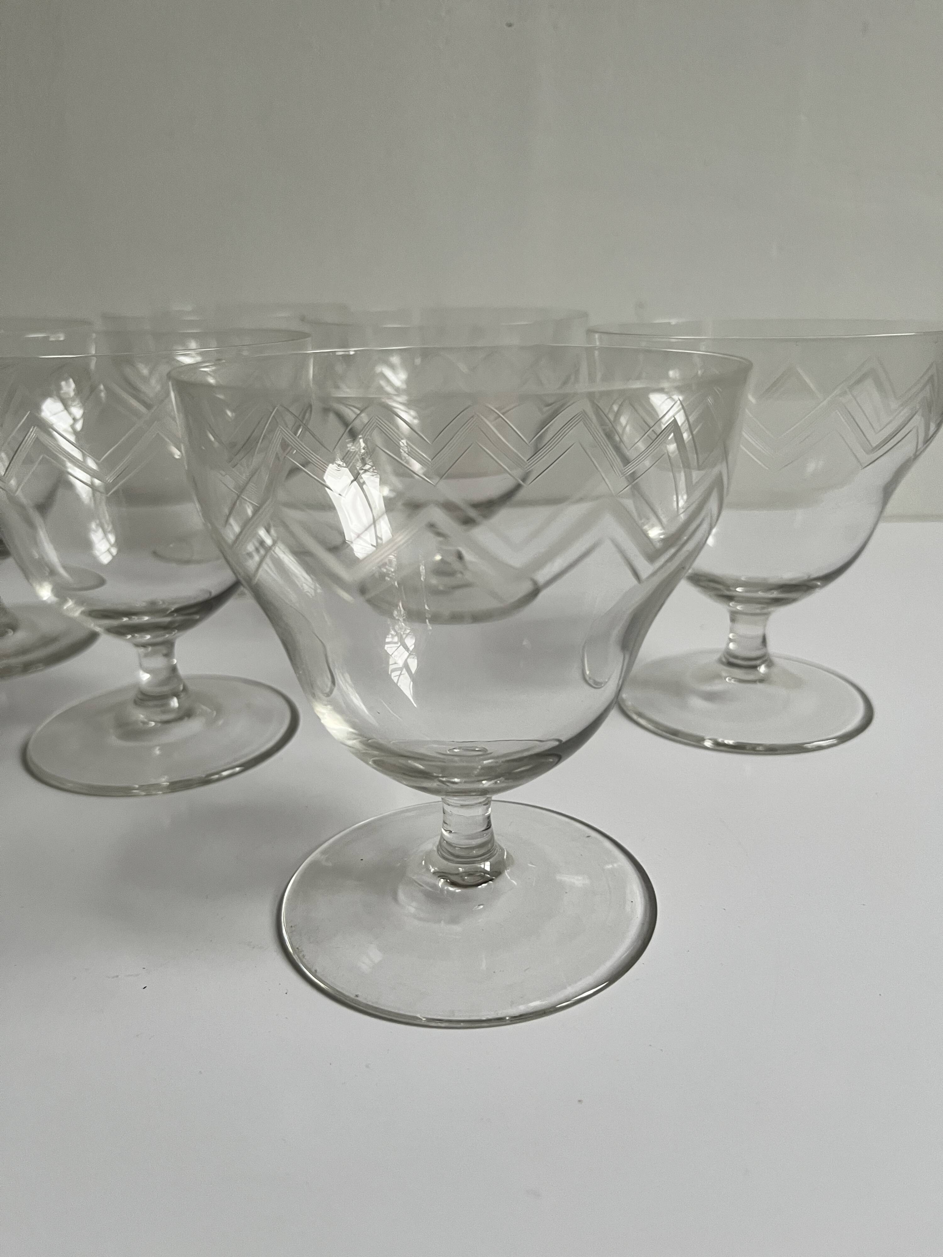 Art Deco wine glasses