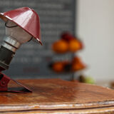Red mushroom vintage clamp lamp
