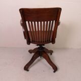 Antique oak office armchair