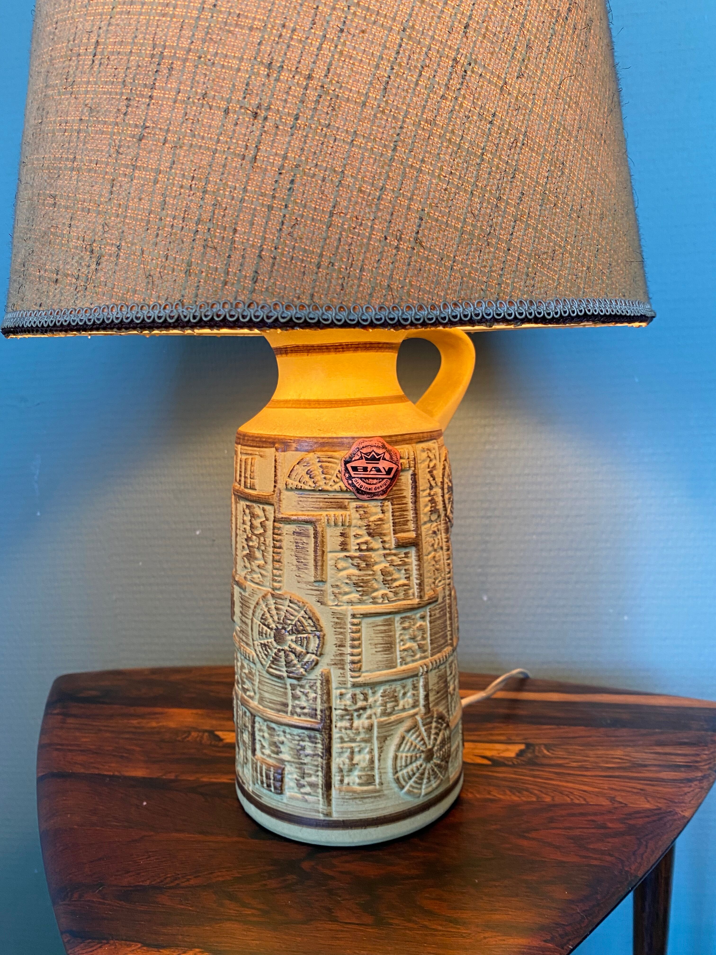 Mid-Century Scandinavian Bava Ceramic Lamp in Modern Style, 1960s